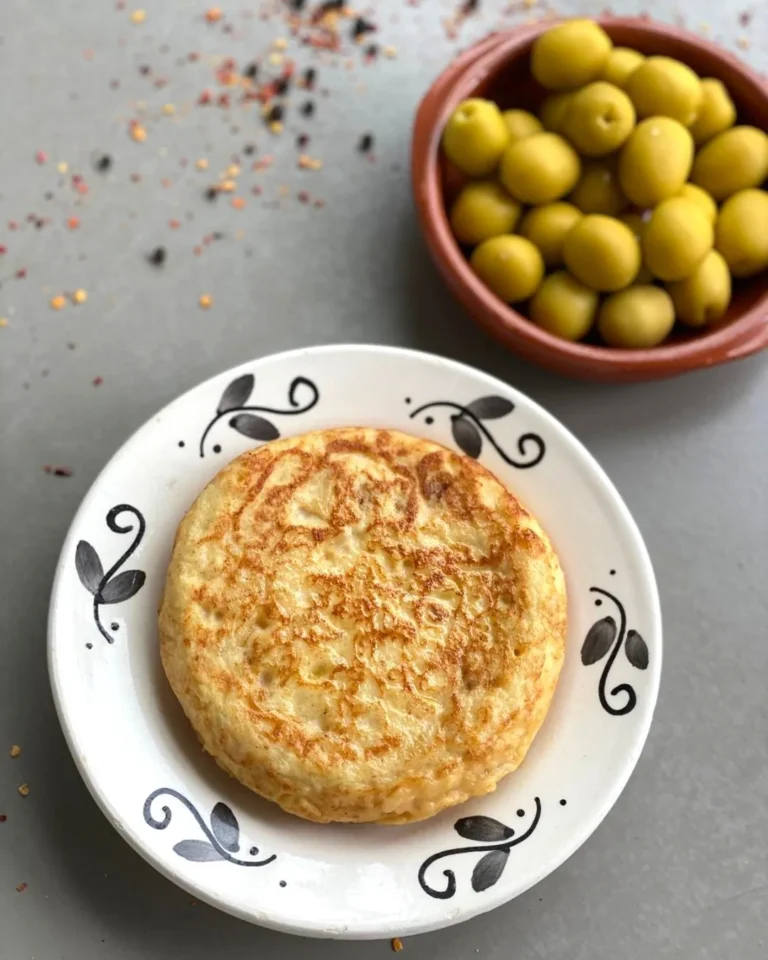 Spanish tortilla and olives
