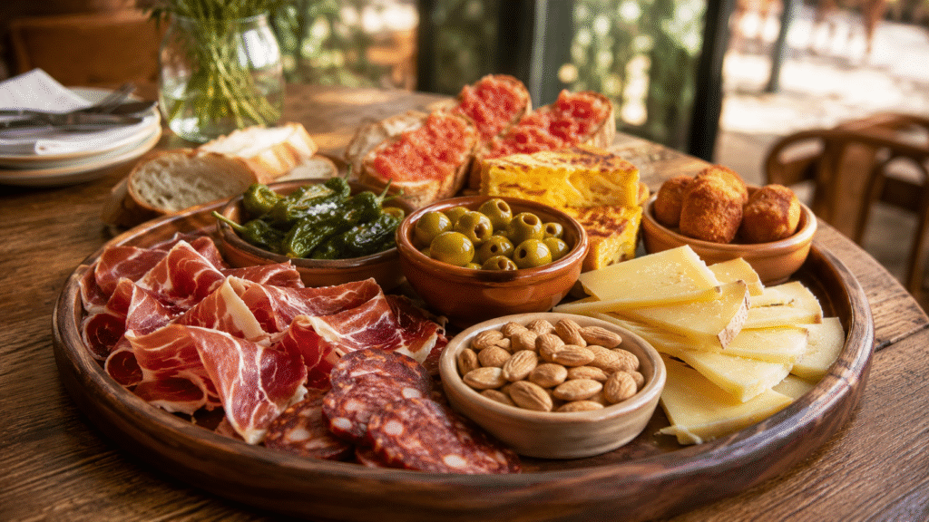 tapas platter, spanish tapas menus, spanish food near me
