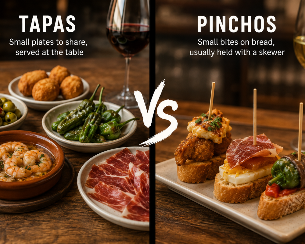 Tapas vs Pinchos: What’s the Difference?