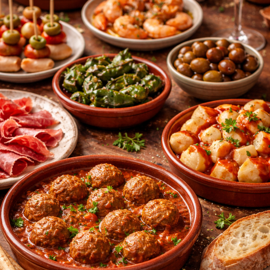 meatballs and tapas